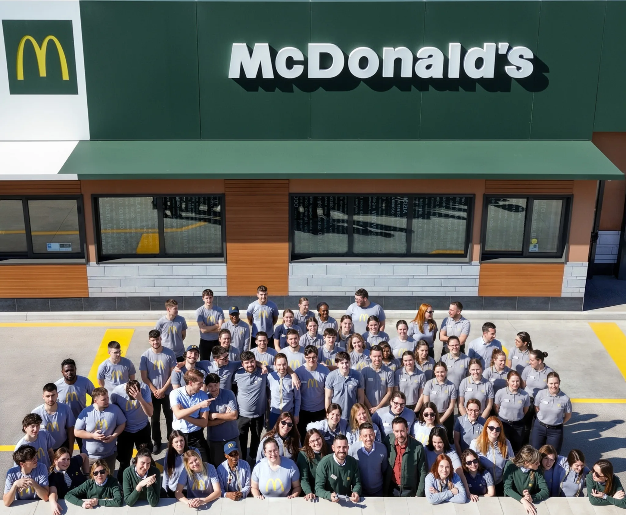 La squadra del nostro primo ristorante McDonald's, Bari Poggiofranco